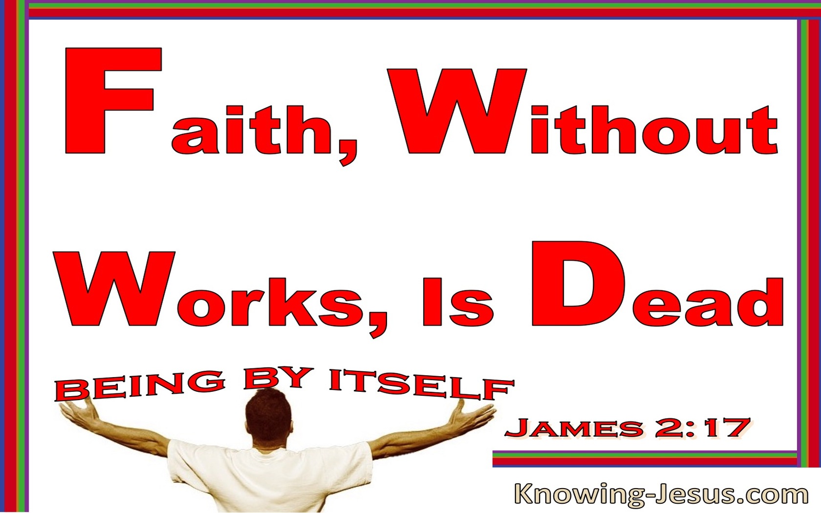 James 2:17 Faith Without Works Is Dead (red)